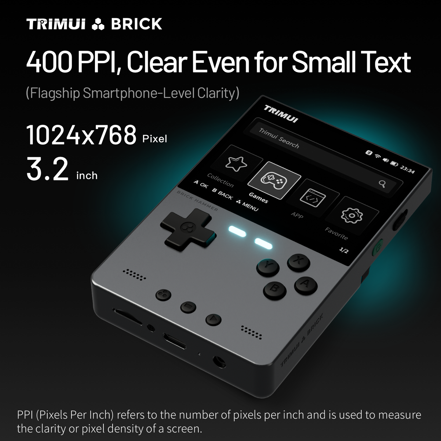Trimui Brick Hammer Retro Handheld Game Console