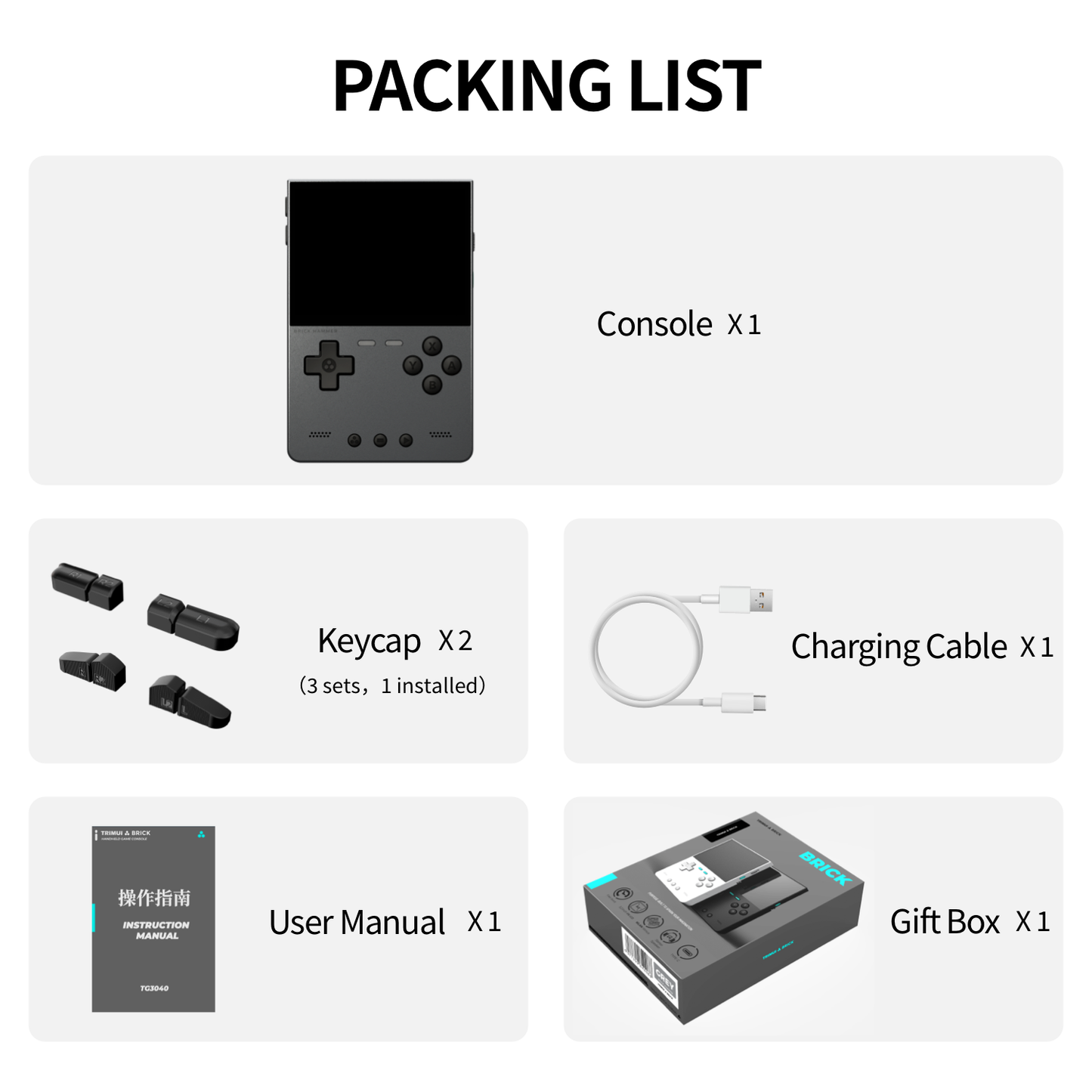 Trimui Brick Hammer Retro Handheld Game Console
